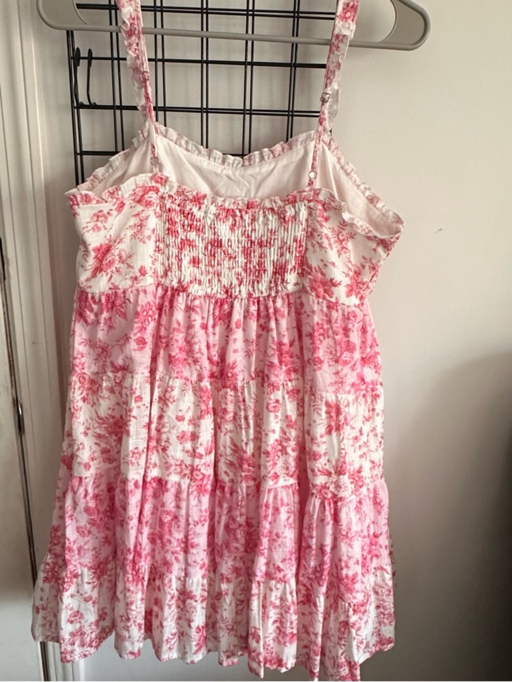 Altar'd State Pink and White Floral Midi Dress